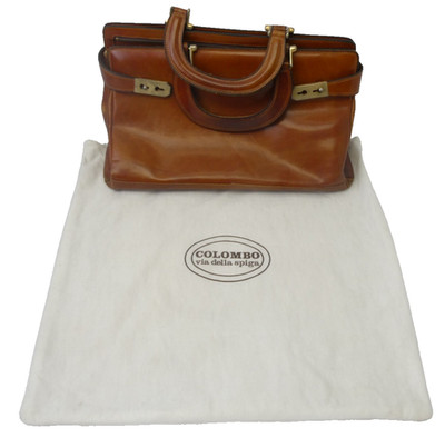 Luxury Italian Leather Handbag Unmarked Colombo Via Della Spiga Dust Bag