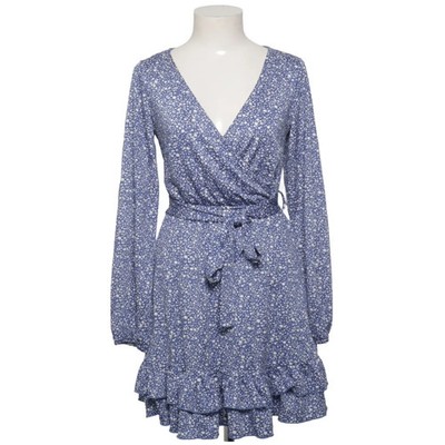 House Brand, Wickelkleid, Größe: M, Blau/Weiß/Gelb, Elasthan/Polyester #eGW