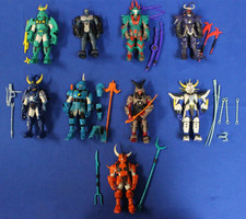 Playmates 1990s Ronin Warriors Lot of 9 Action Figures w/ Armor & Weapons