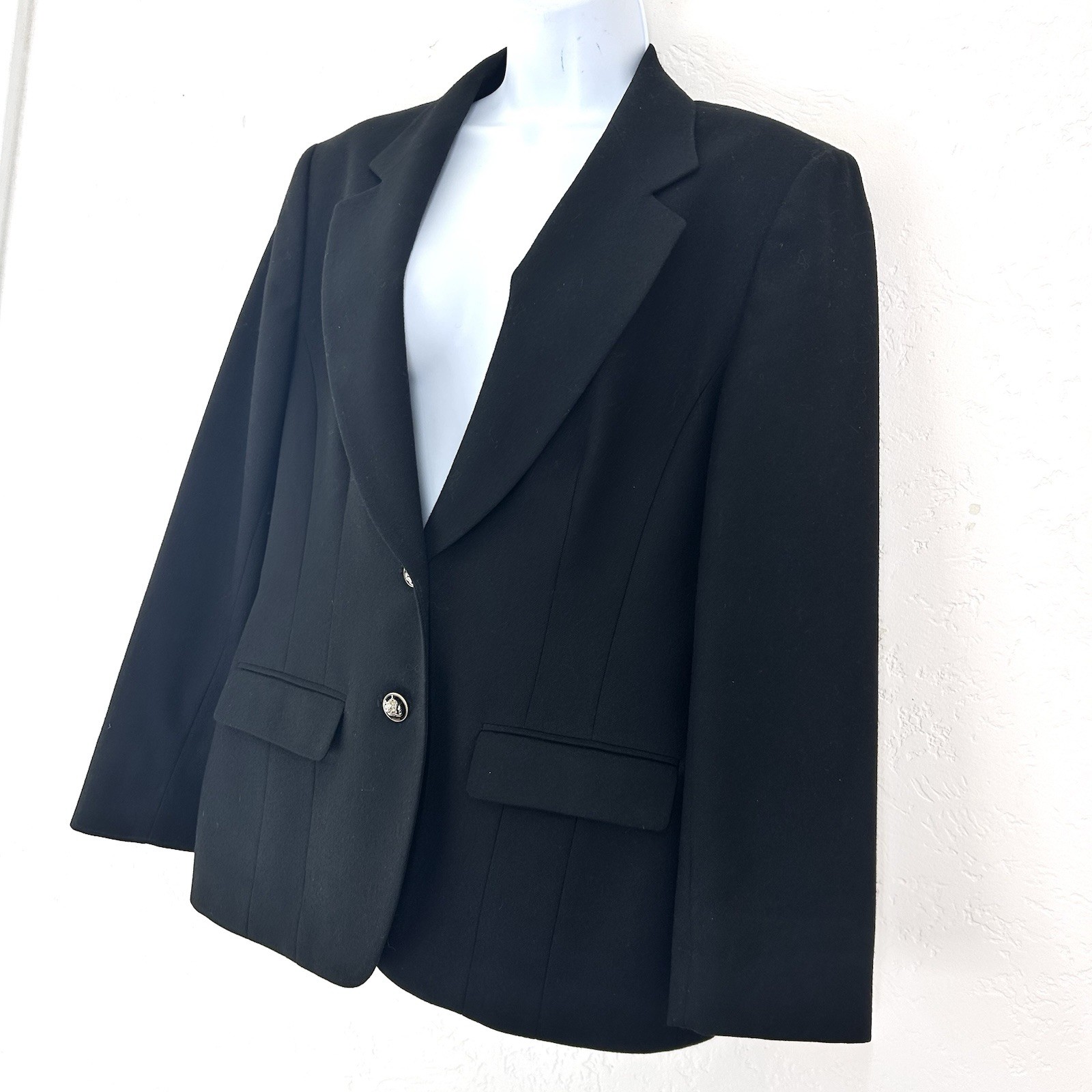 Pendleton Vintage Classic Black Two-Button Blazer… - image 3