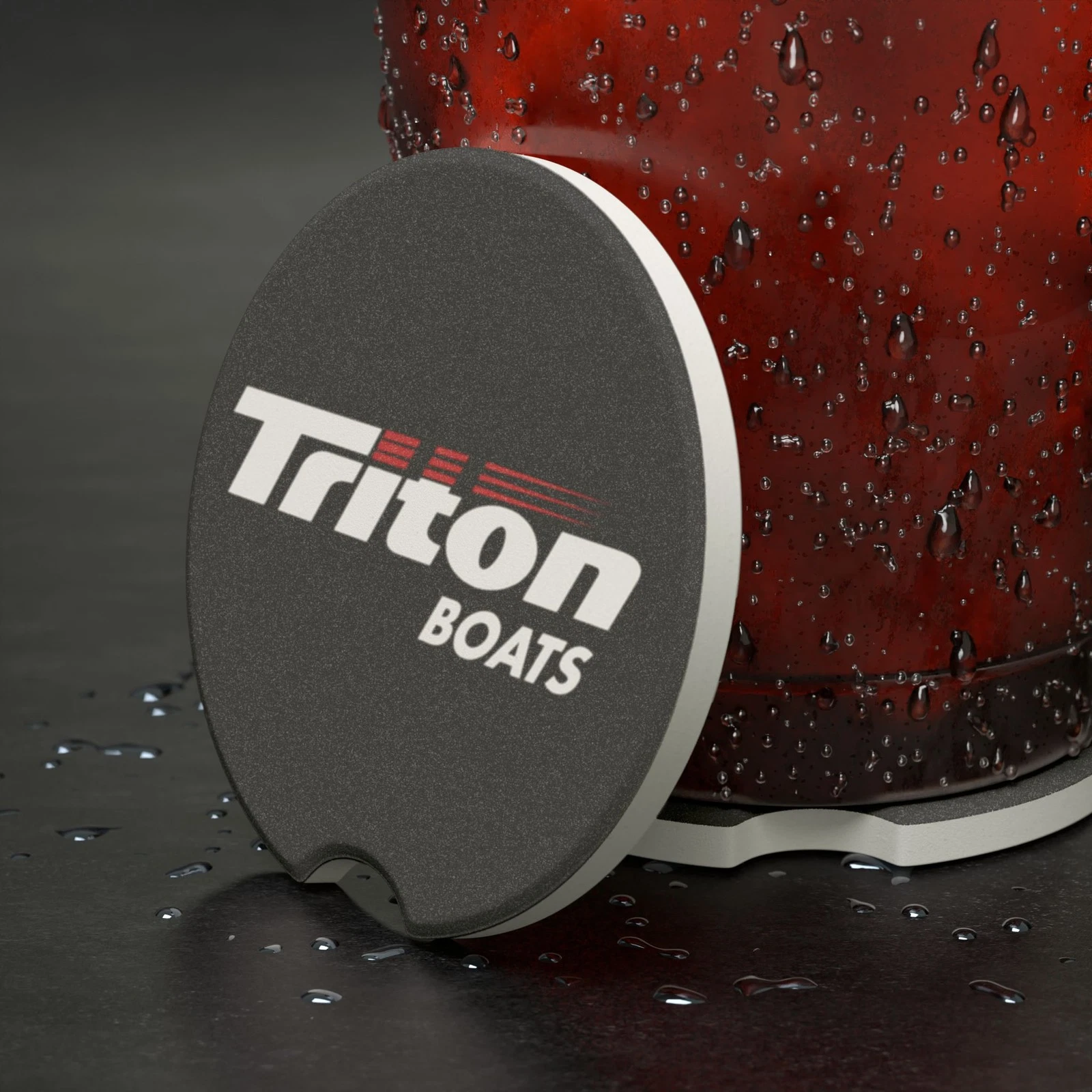 Triton Boats Soapstone Car Coaster – Cup Holder Insert for Car Decor
