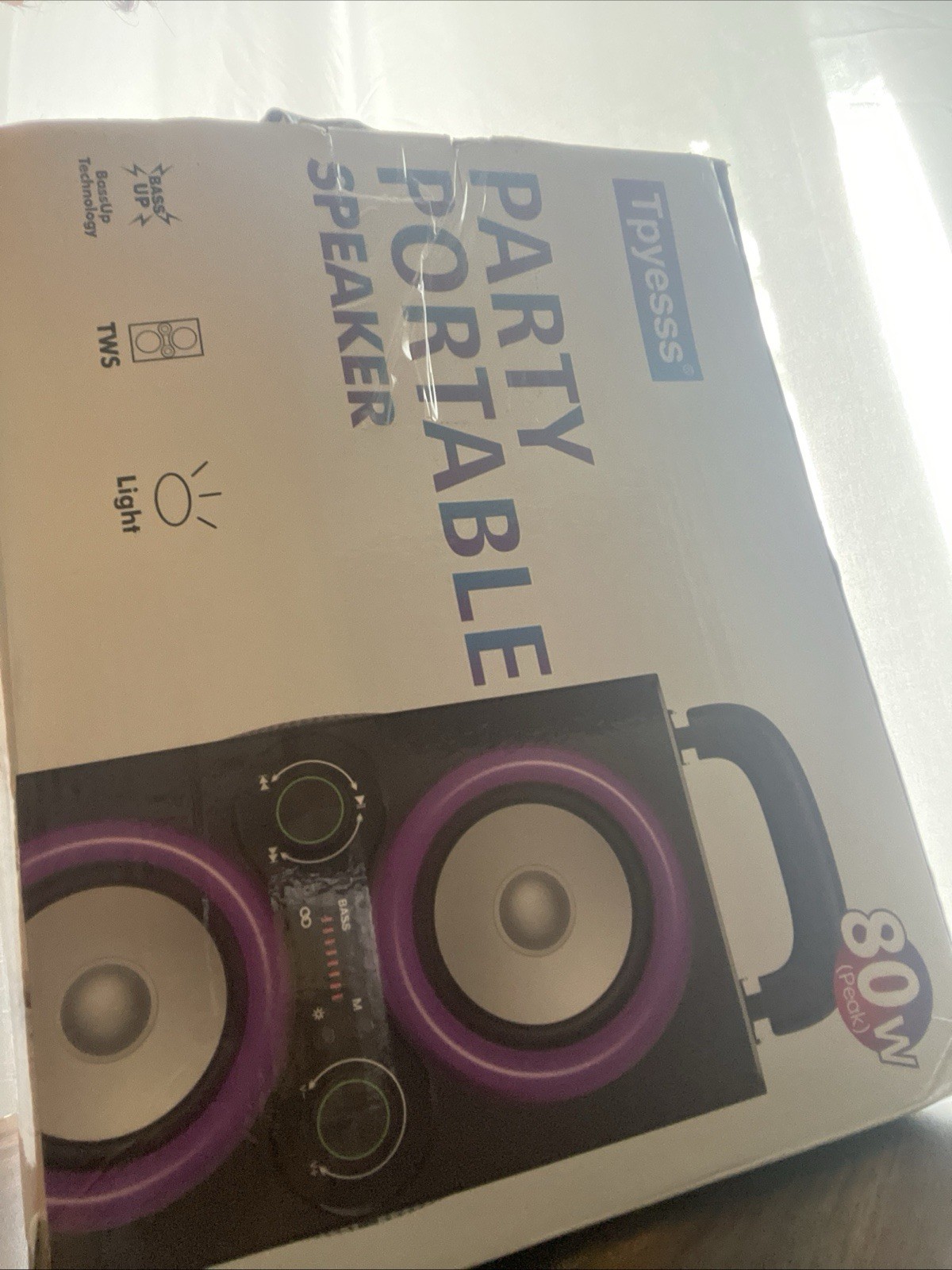 Portable Bluetooth Speaker with LED Lights for Wireless Party Sound