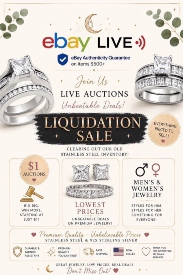 NEW High Quality ✨ Stainless Steel & 925 Sterling Bridal Fashion Jewelry ✨