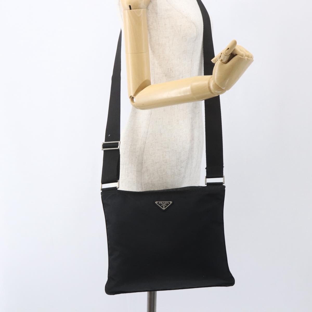 Prada Zip Top Messenger Bag Tessuto Black Nylon Shoulder Bag Bag Authentic thumbnail 14