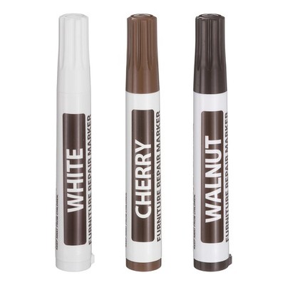 Furniture Repair Wood Marker, 3 Pcs Walnut/Cherry/White Touch Up Filler Sticks