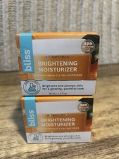 2 PACK Bliss Brightening Moisturizer Bright Vitamin C & Tri-Peptide 1.7 Fl Oz
