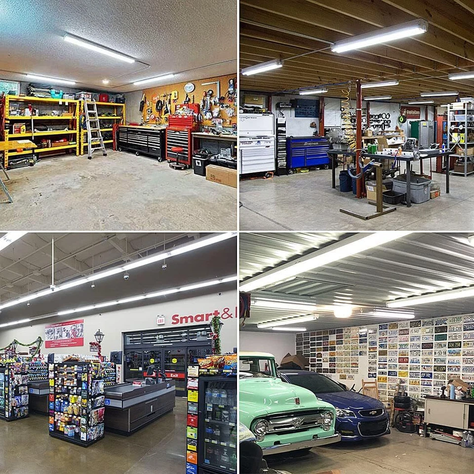 Bombillas de tubo LED T8 4 pies 28W 6000K doble fila 4 pies luces LED de tienda G13 bi-pin Foto 4 de 4