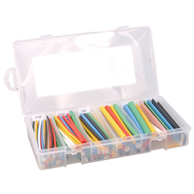 Jameco Valuepro TT74900 154 Pc 4'' Polyolefin Heat Shrink Tubing Assort Colors