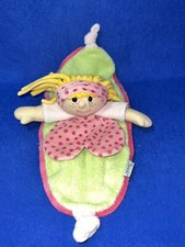 Schmusetuch Sterntaler groß Puppe rosa / grün + Punkte 