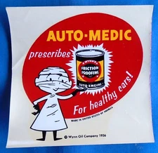 WYNN'S AUTO-MEDIC 1956 DUAL PURPOSE WATER DECAL NEW