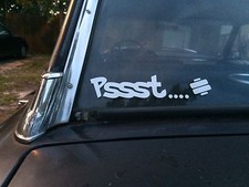 Pssst Air Ride Bagged Truck Car Vinyl Window Decal Sticker - Multiple Sizes