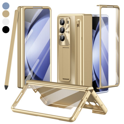 For Samsung Galaxy Z Fold 6 5 4 Hinge Protective Case Screen Protector + Stylus