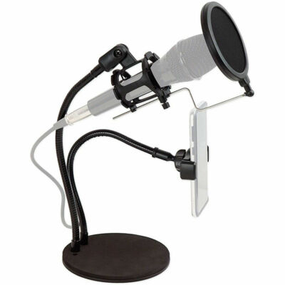 Technical Pro LiveShow2M Stream Broadcast Podcast Stand + Mic Holder