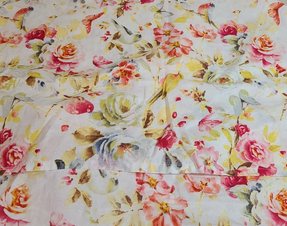 1 Funda Almohada Única Rosa Rosas Floral Mariposas Pájaros Falsa 16x20 Foto 4 de 4