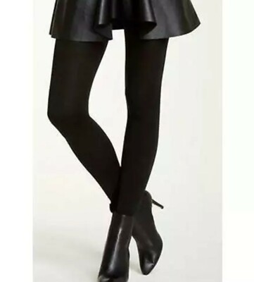 Free Press E3036 Womens Black Plush Lined Tights Size M/L