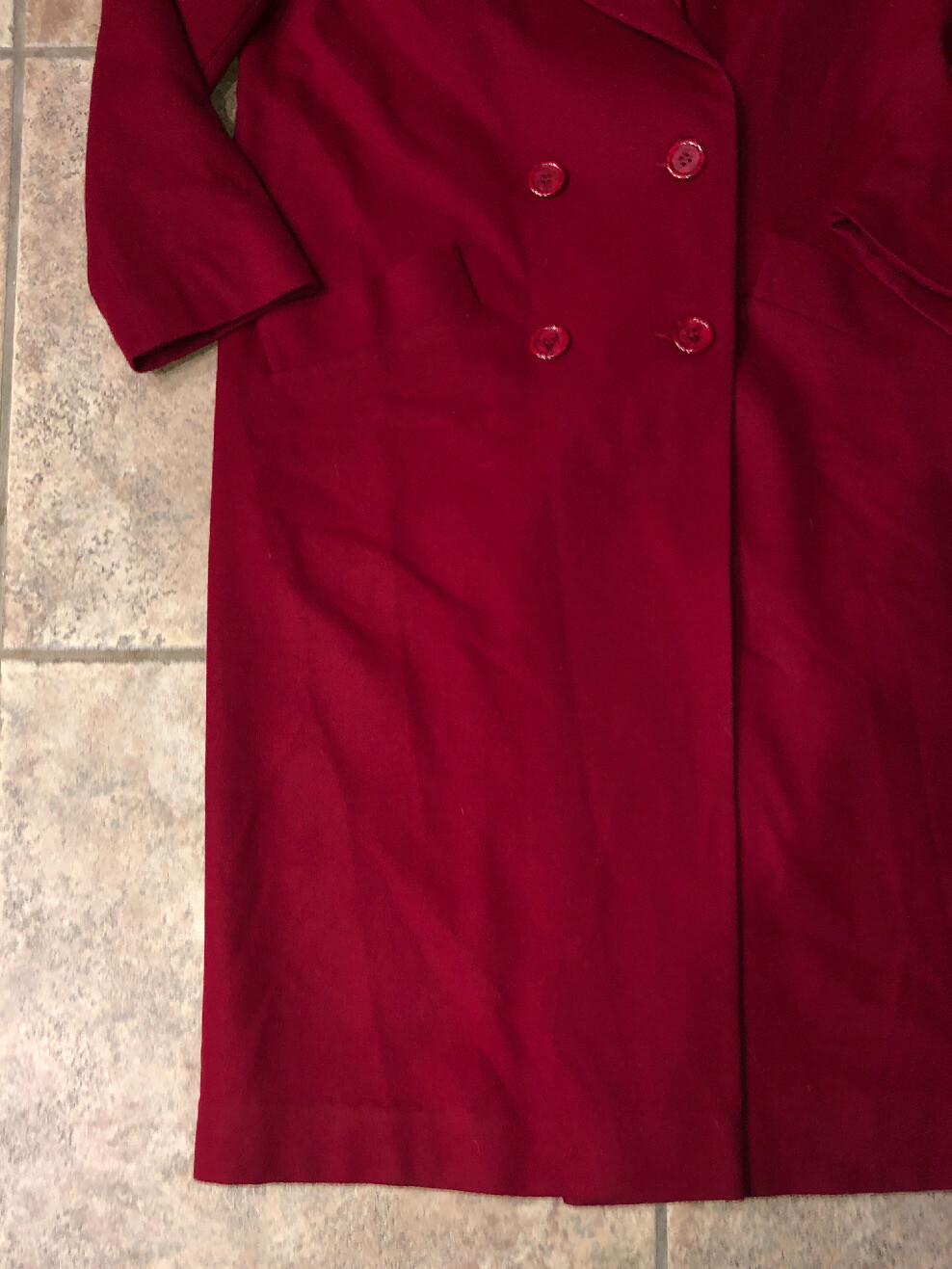 Pendleton Womens Red Wool Double Breasted Blazer … - image 3