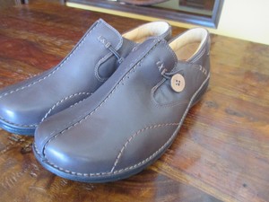 NEW Clarks Unstructured Women's Unloop Loafer Shoes 8.5 W Brown Leather Slip On 440046665236 | eBay