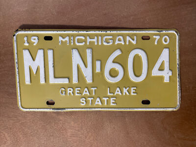1970 Michigan License Plate # MLN-604