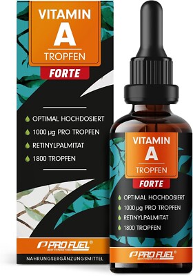 Vitamin A Tropfen FORTE - 1000 µg/Tropfen, 1800 Tropfen, hochdosiert, vegan