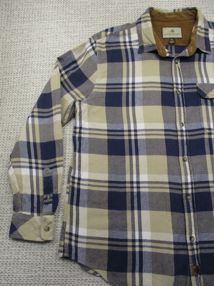 Легендарная фланелевая рубашка Whitetails для взрослых XL с длинным рукавом в клетку на пуговицах - Изображение 3 из 4