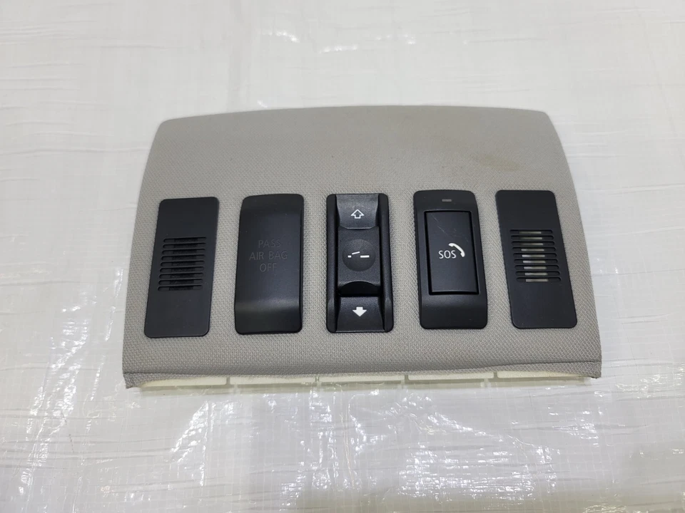 BMW 545i 2004-2005 consola superior techo panel interruptor OEM 51-44-7-125-072 Foto 3 de 4