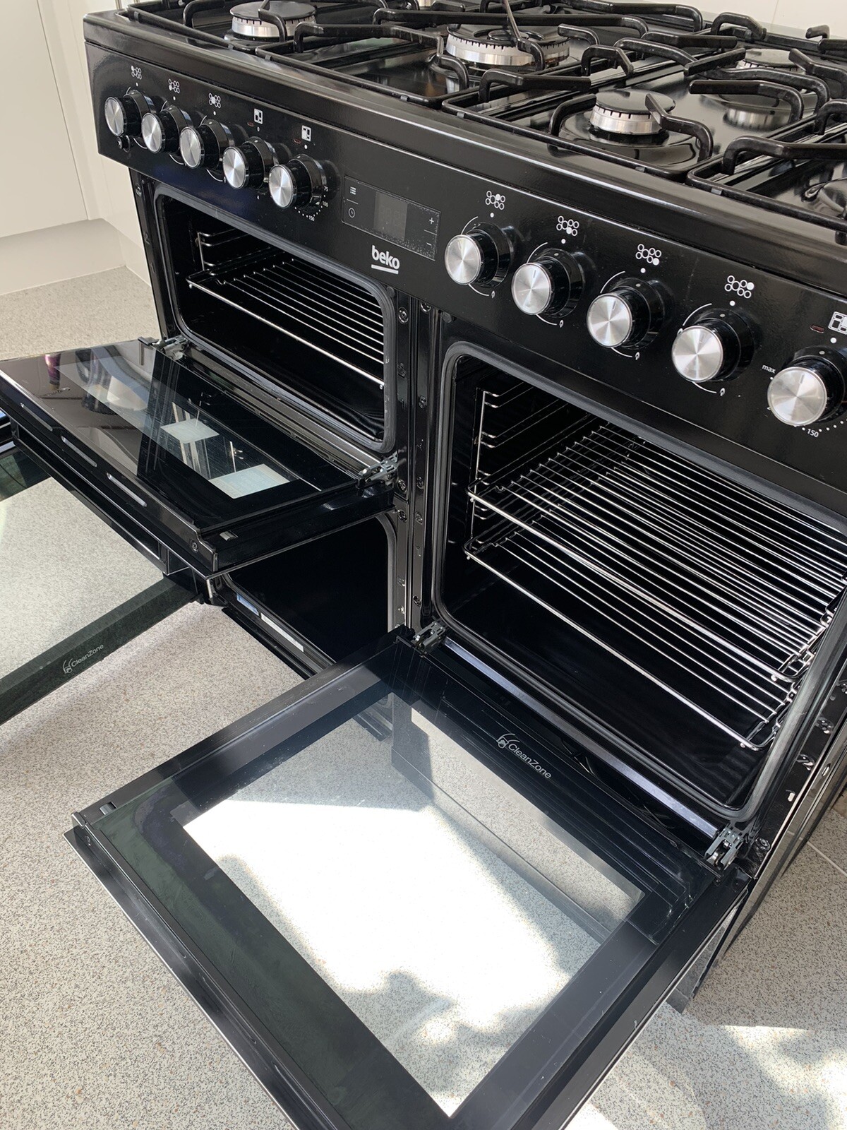 *USED* Beko KDVF100K 100cm Dual Fuel Range Cooker Black A/A Rated eBay