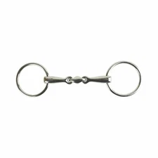 AK Loose Ring Horse Riding Bit Lozenge with Angled Shape in Stainless Steel