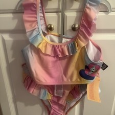 Disney Star Wars Baby Yoda Swimsuit Two Piece Mandalorian Girls Size 11/12 - NEW