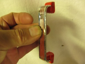 Vintage Cabinet Hardware Catch N61 6303 Chrome Red Stripes Camper