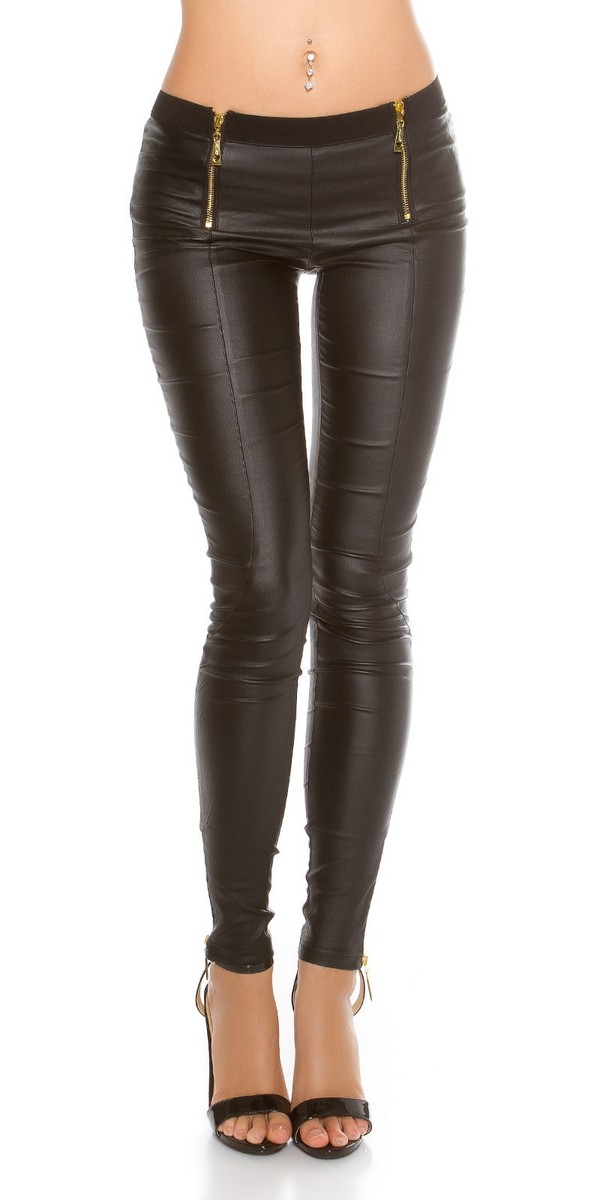 Koucla Leather Trousers Leggings Ladies Trousers With Zips