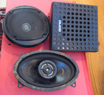 3 Vintage Classic Car Speakers Pioneer , Duco , HR cone speaker Spare & Repairs
