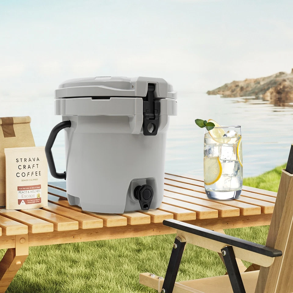 Enfriador de agua jarra portátil camping dispensador de bebidas cubo aislado 2,5/5/7 gal Foto 3 de 4