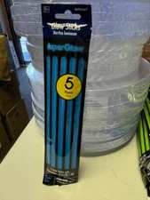 Amscan 5ct. Blue 8" Super Glow Sticks Party Favor Decoration Supply New!!!