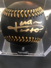 Juan Soto Autographed Black MLB Baseball Sweet Spot Signed in Gold Washington