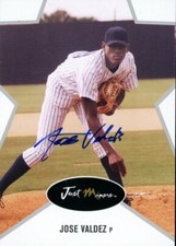 2003 Just JOSE VALDEZ Signed Card autograph RC ASTROS YANKEES