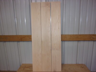  3 PC HARD MAPLE LUMBER WOOD KILN DRIED BOARDS  LOT 379L 36''X 5''X 1 1/8'' SPALTED