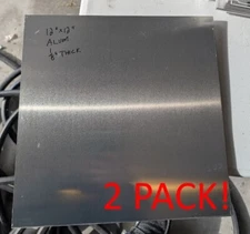 2 Pack/Pieces - 1/8" (.125) Aluminum Sheet Plate 12" x 12"  5052 (8 Gauge)