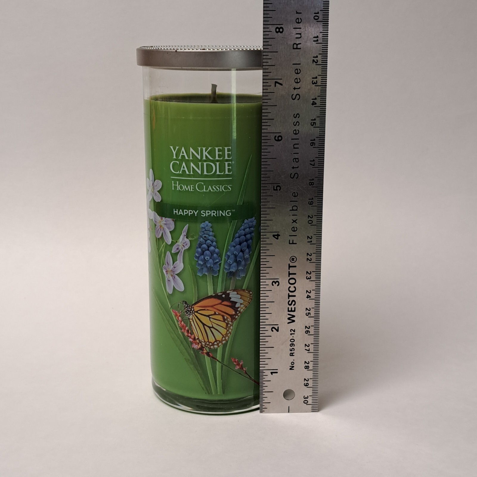 Yankee Candle Home Classics Happy Spring 20 oz glass jar green Monarch