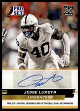 2022 Pro Set Draft #PSA-JL1 Jesse Luketa Autographs Gold