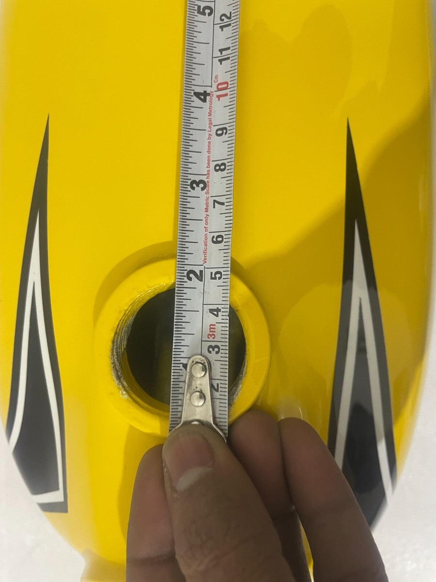 1974-1979 Yamaha YZ80 YZ80A Yellow Painted Steel Fuel Tank Model