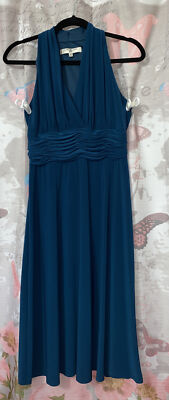 EVAN PICONE-Emerald Green Petite Size 8 Sleeveless Mock Halter Cocktail  Dress | eBay