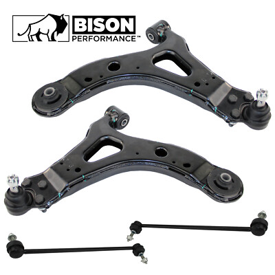 Bison Performance 4pc Front Lower Control Arm & Sway Bar Kit For Buick Chevy FWD