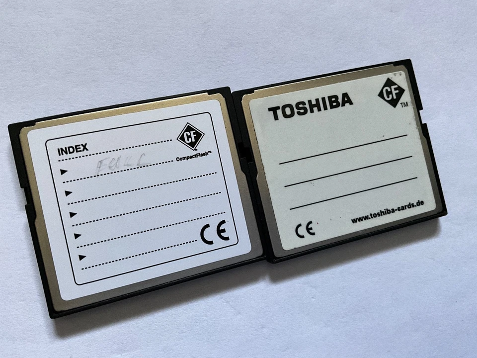Tarjeta de memoria 2 piezas 512 mb TOSHIBA compact flash CF I para réflex digital antigua Nikon Canon Foto 2 de 2