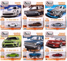 Auto World 64452-A-CASE 1:64 Auto World Premium 2024 Release 3 Set A Set of 6 
