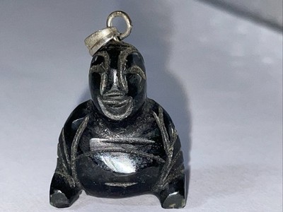 Onyx,geschnitzter Ketten-Anhänger,Mexiko, L-3.1xB-1.8xT-0.9cm