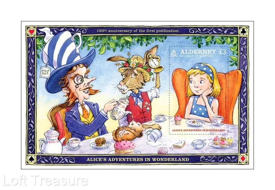 Alderney Stamps: "Alice in Wonderland-150 Years" £3 MS Presentation Pack 2015 - Image 2 of 4
