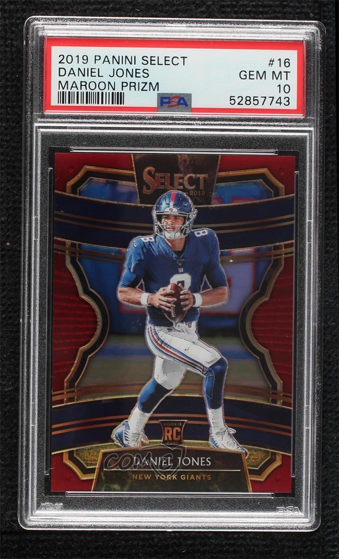 2019 Panini Select Concourse Maroon Prizm 22/149 Daniel Jones PSA 10 GEM MT 01rr