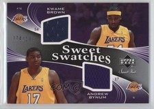 2006 Sweet Shot Swatches Memorabilia 74/199 Kwame Brown Andrew Bynum #SSD-BB 0v1