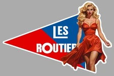 LES ROUTIERS STICKER PINUP CAMION TRUCK ROUTE 66 PIN UP AUTOCOLLANT RB161