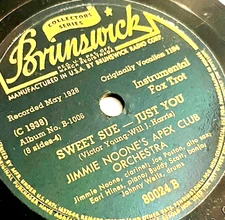 Jimmie Noone - I Know That You Know / Sweet Sue-Just You - Brunswick Record 10"